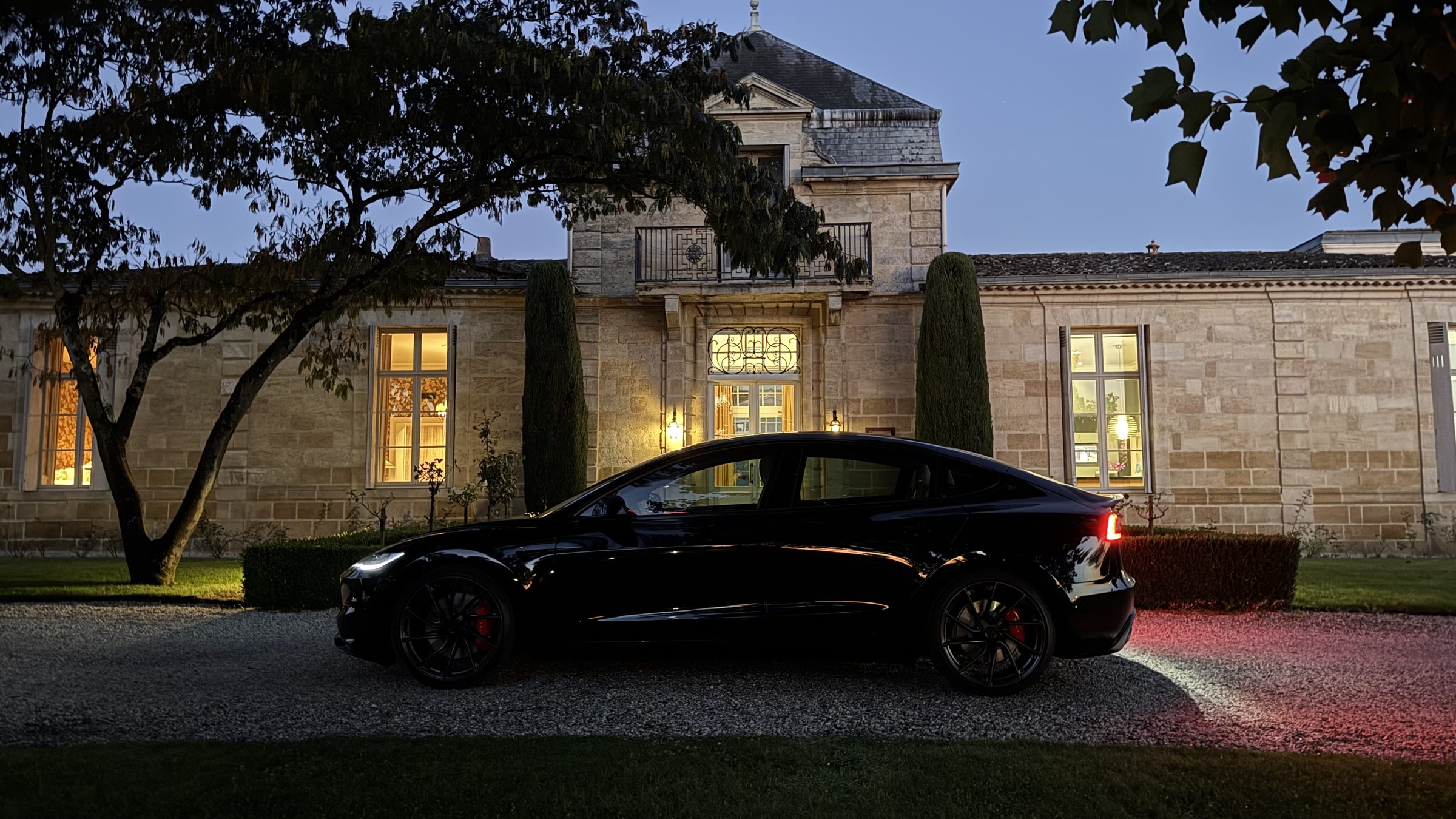 Vignoble bordelais de nuit